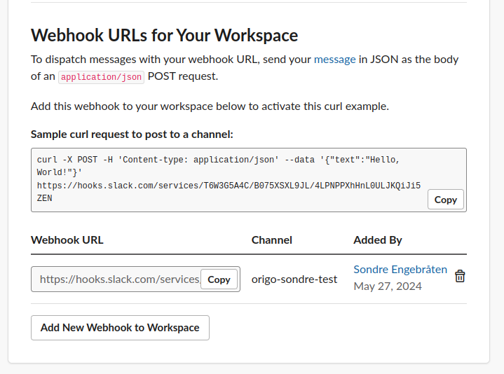Create an incoming webhook